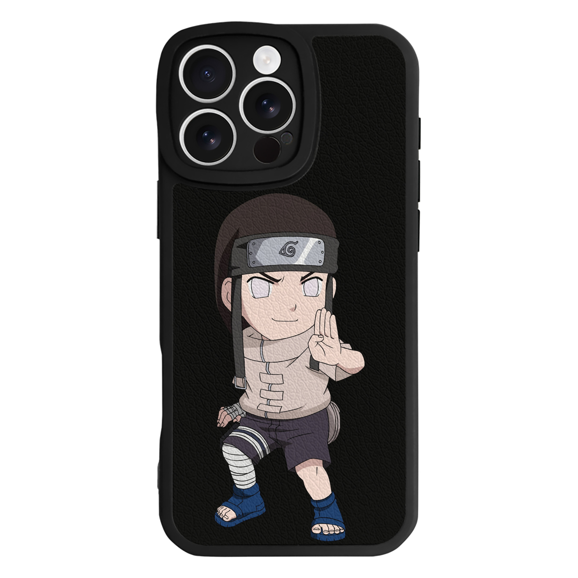 （画像用） NARUTO -ナルト- 日向ネジ Hyūga Neji 【iPhone 16シリーズ対応】シリコンスマホケース（レザー調） 材質：シリコン